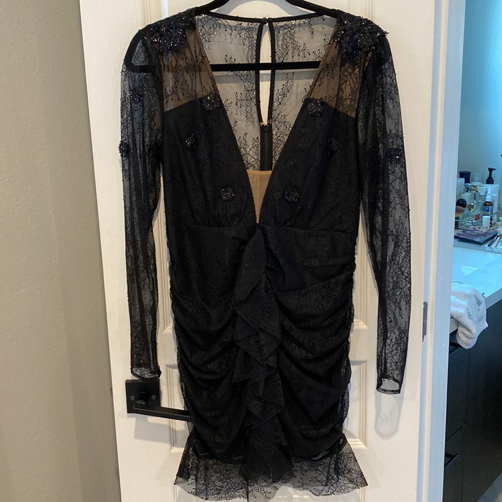 For love and lemons black and mesh dress